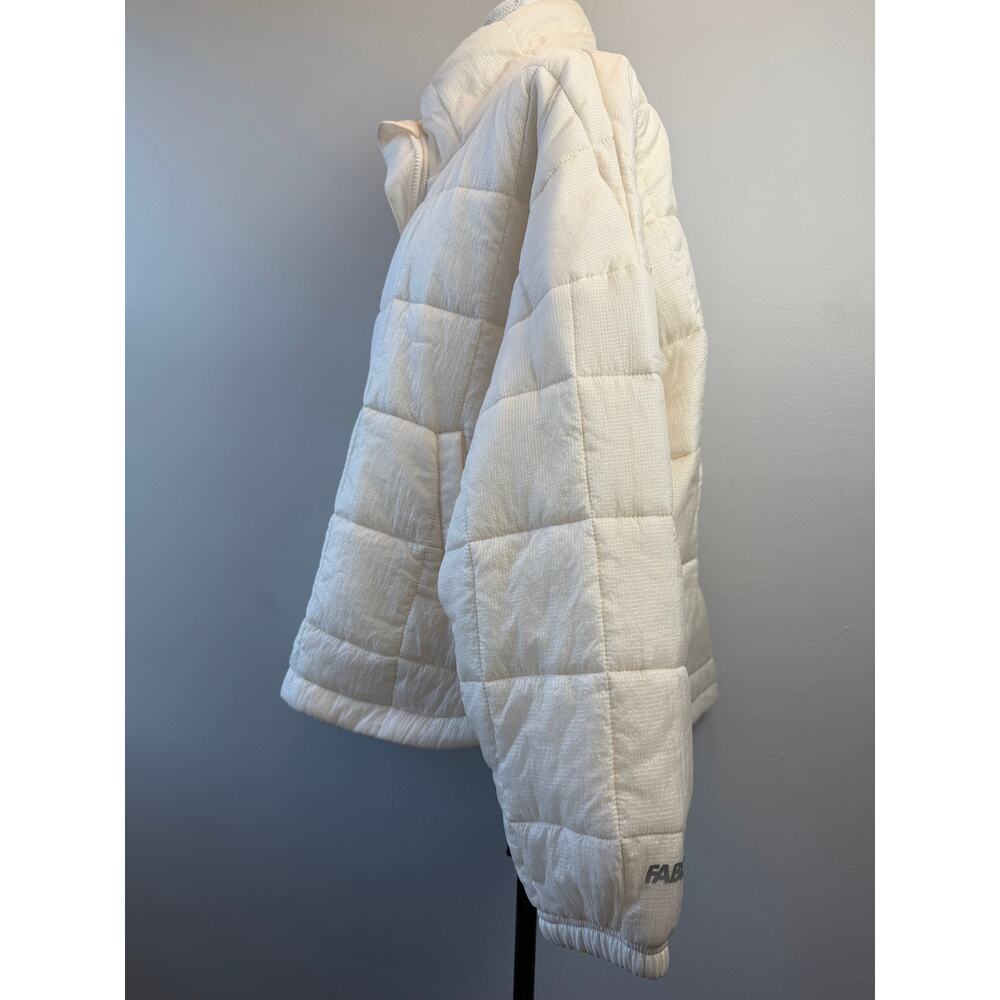 Fabletics Medium Puffer Jacket Full Zip White Qui… - image 3
